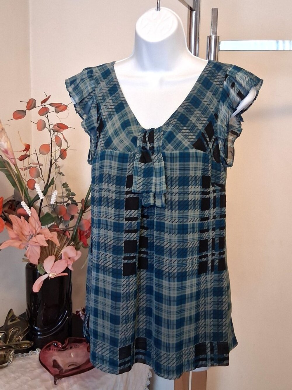 NWOT Women’s Sleeveless Printed Tunic Lined Camisole Top Summer Tank Tops 8